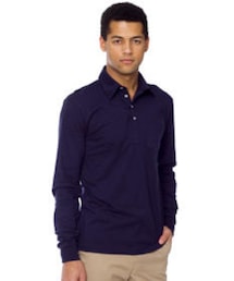 American Apparel | 'fine jersey long sleeve leisure shirt(Navy)'(シャツ/ブラウス)
