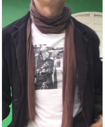 American Apparel | Unisex Sheer Jersey Scarf(Brown)(ストール/ショール)