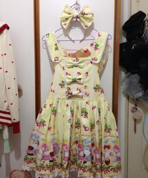 Happy Forest Lolita自創品牌 | 草莓森林聚會吊帶裙(ワンピース)