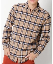 THE SHOP TK  | ストレッチネルシャツ ベージュ XL(シャツ/ブラウス)