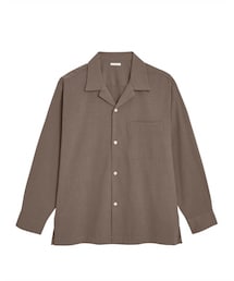 GU | オープンカラーシャツ BROWN M (シャツ/ブラウス)
