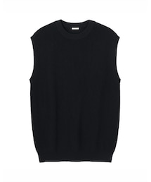 GU | ニットベスト NAVY L(ベスト)