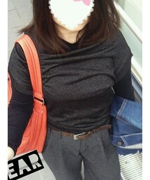 no brand | ドレープブラックラメベスト(トップス)