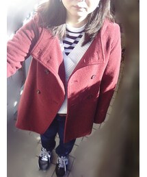 ？赤いフードコート!! | ダッフルコート