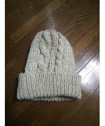 アイボリーのニット帽子♪ | ニットキャップ/ビーニー