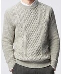 UNIQLO | MEN ヒートテックケーブルクルーネックセーター（長袖）(針織衫)