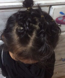 編み込み | 短いし、動くしで、上手く出来なかった💦(その他)