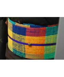 名古屋帯 - 紬　マドラスチェック(浴衣)