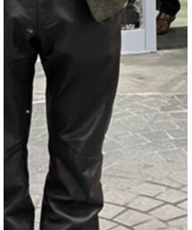 PRADA | PRADAのヴィンテージレザーパンツ(その他パンツ)