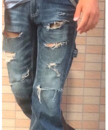 no brand | ダメージ加工(デニムパンツ)