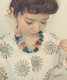 ヒマワリ柄のシャツ(シャツ/ブラウス)