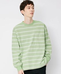 GU | ヘビーウェイトボーダービッグT(Tシャツ/カットソー)