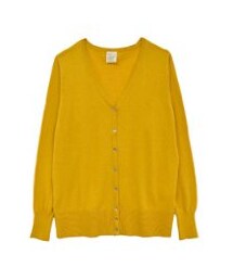 zootie | オーディナリー コットンニットVネックロングカーディガン マスタード(カーディガン/ボレロ)