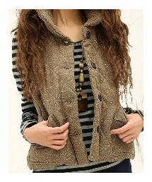 ツイードニットベスト(ダウンベスト)