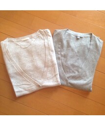 GU | UVカットVネックカーディガン ライトグレー(カーディガン/ボレロ)