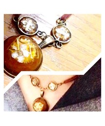 琥珀風チョーカー（自作）(チョーカー)