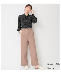 GU | カットソーカラースラックス　L　ピンク(パンツ)