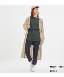 GU | テーパードアンクルジーンズ　L　ネイビー(デニムパンツ)