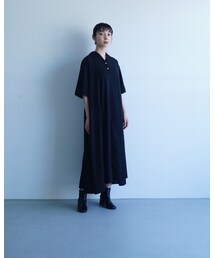foufou | 【THE DRESS #09】open collar dress（オープンカラードレス）(ワンピース)