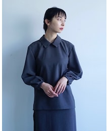 foufou | shirts collar pullover blouse（シャツカラープルオーバーブラウス）(シャツ/ブラウス)