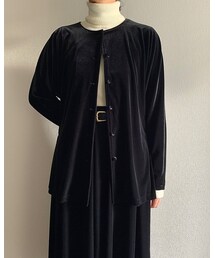 foufou | 【THE DRESS #25】velour button blouse（ベロアボタンブラウス）(シャツ/ブラウス)