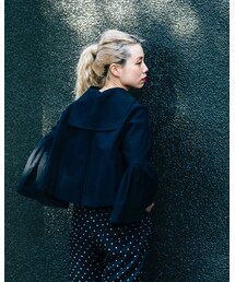 madder madder |  “himawari” sailor collar blouse 20aw- black (ブラック)(シャツ/ブラウス)