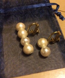 aoki yuri | コットンパールイヤリング(ピアス（片耳用）)