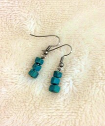 ターコイズのピアス、どこかの学園祭で買いました(ピアス（両耳用）)