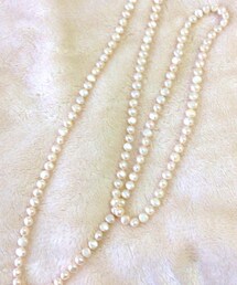 淡水パールのロングネックレス ミネラルフェアで1000円でした♡(ネックレス)