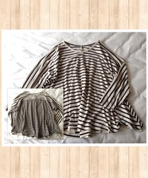 NANO universe | Aラインの可愛いボーダーカットソー(Tシャツ/カットソー)