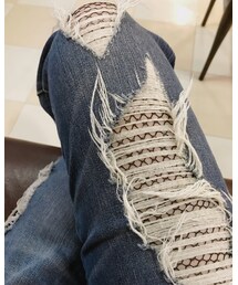 ジーンズ越しの網タイツ | その他