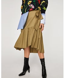 ZARA | ラップスタイルミディ丈スカート(スカート)