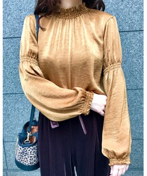 GU | ネックフリルブラウス(シャツ/ブラウス)