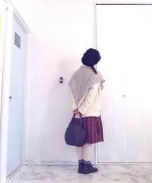 おばあちゃん作 | おばあちゃんの鍵編みショール。(マフラー)