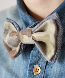 chandelyk | カモフラ×デニム蝶ネクタイ(蝶ネクタイ)