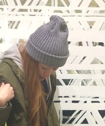 グレーニット帽(ニットキャップ/ビーニー)