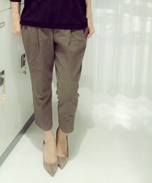 不明 | おじさんパンツ ベージュチェック(その他パンツ)