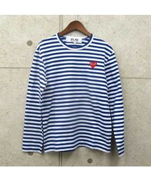 COMME des GARCONS | ボーダー柄ロンT ブルー×ホワイト(Tシャツ/カットソー)