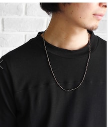 LOUNGE LIZARD | BRASS X ONYX ビーズネックレス(ネックレス)