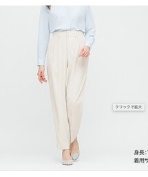UNIQLO | UNIQLO ドレープリラックステーパードアンクルパンツ(スラックス)
