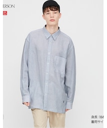 UNIQLO | UNIQLO・JW リネンブレンドオーバーサイズシャツ(シャツ/ブラウス)