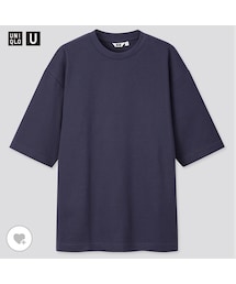 UNIQLO | UNIQLO エアリズムコットンオーバーサイズTシャツ（5分袖）(Tシャツ/カットソー)