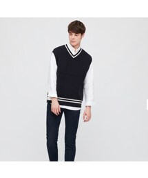 UNIQLO | UNIQLO オーバーサイズVネックベスト(ベスト)