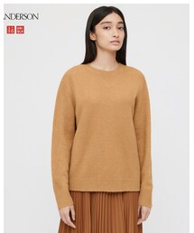 UNIQLO | UNIQLO スフレヤーンクルーネックセーター(ニット/セーター)