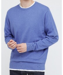 UNIQLO | UNIQLO ウォッシャブルコットンメリノクルーネックセーター(ニット/セーター)