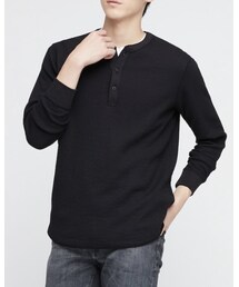 UNIQLO | UNIQLO ワッフルヘンリーネック(Tシャツ/カットソー)