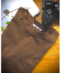 UNIQLO | エアリズムコットンオーバーサイズTシャツ（5分袖）(Tシャツ/カットソー)