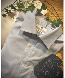 UNIQLO | ファインクロススーパーノンアイロンスリムフィットシャツ（セミワイドカラー・長袖・ポケットなし）(シャツ/ブラウス)