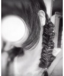 さぼてん | 姫カット×フィッシュボーン(ヘアアクセサリー)