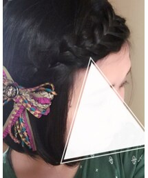 さぼてん | 前髪編みこみ(バレッタ/ヘアクリップ)